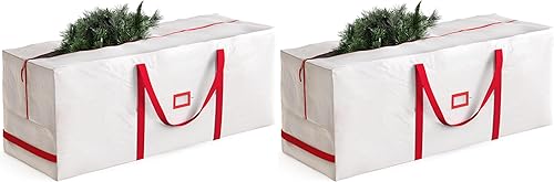 Miniatura 13 de Bolsa de almacenamiento para árbol de Navidad Zober - Se adapta a árboles artificiales de 7.5 pies - Bolsa de árbol de Navidad de plástico
