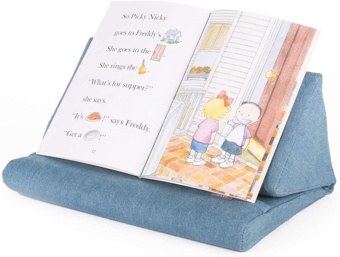 Top Brands IPEVO PadPillow Stand for iPad Air & iPad 4/3/2/1Nexus/Galaxy - Blue Denim (MEPX-07IP)