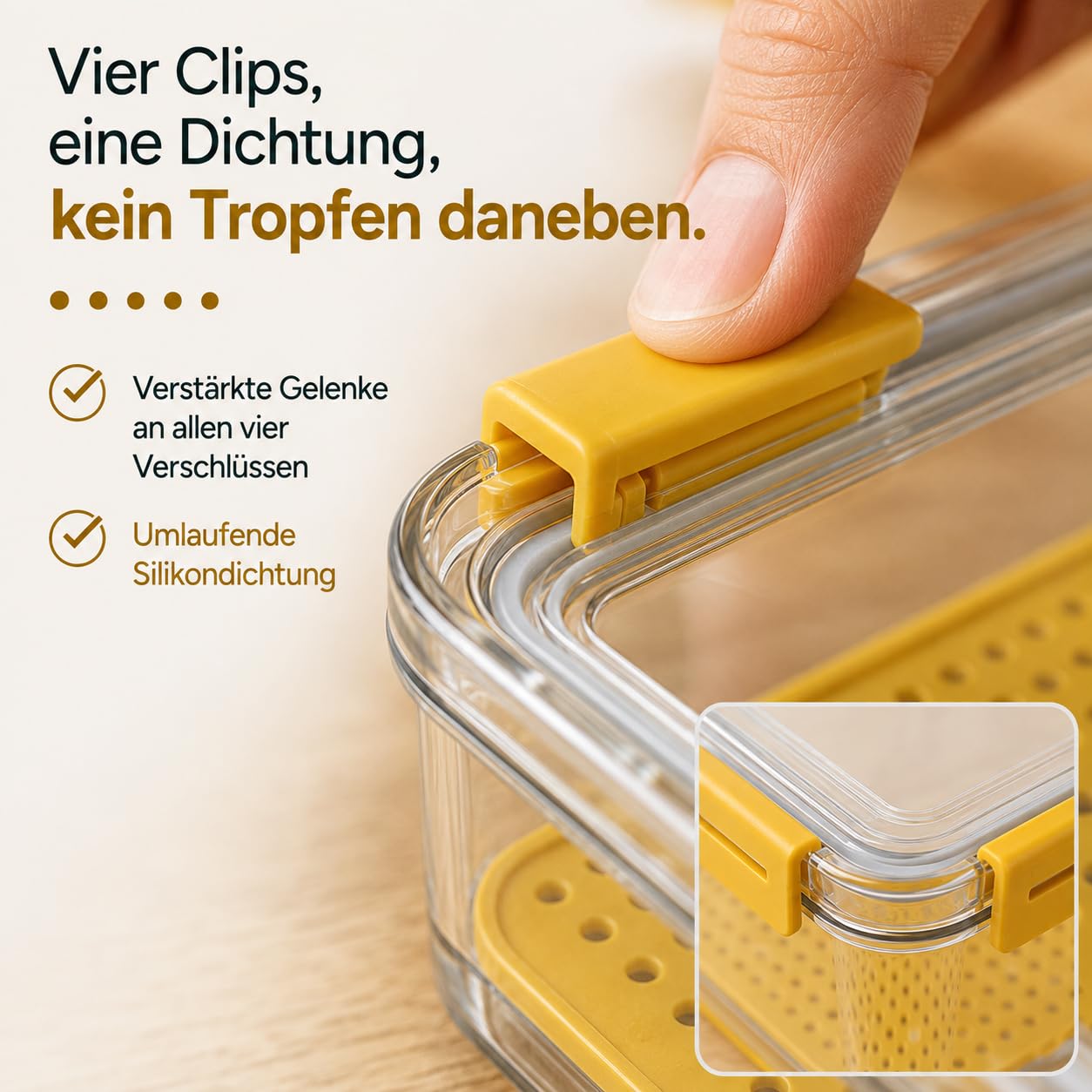 GiDeli Frischhaltedose mit Deckel Luftdicht, Kühlschrank Organizer-Set