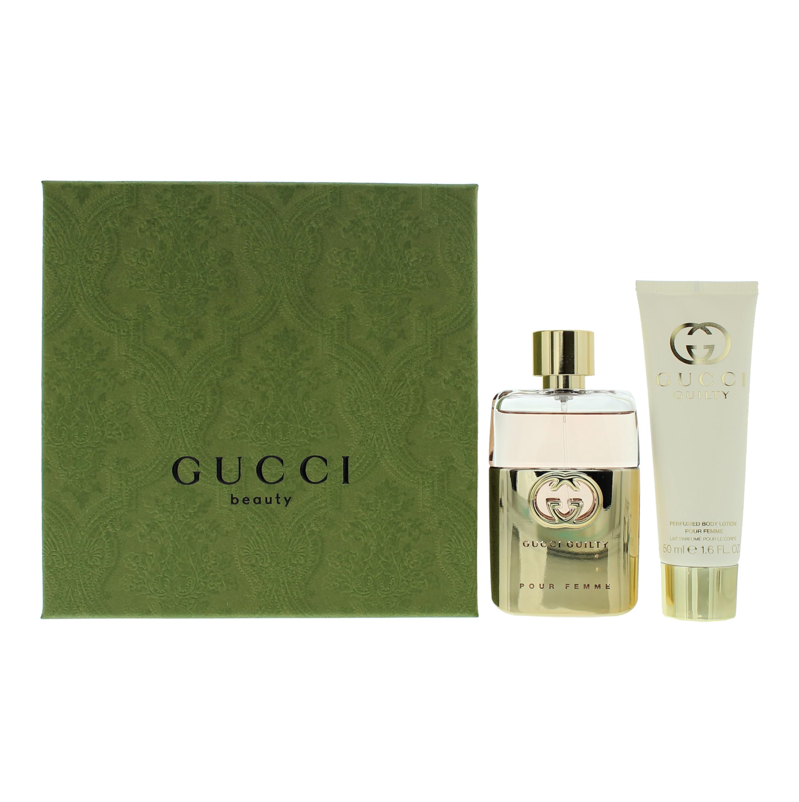 Gucci Guilty Pour Femme Gift, eau de parfum femminile e sofisticata, pensata per chi ama fragranze ricche e avvolgenti, flacone da 50 ml pensato per accompagnare i gesti di benessere di ogni giorno id