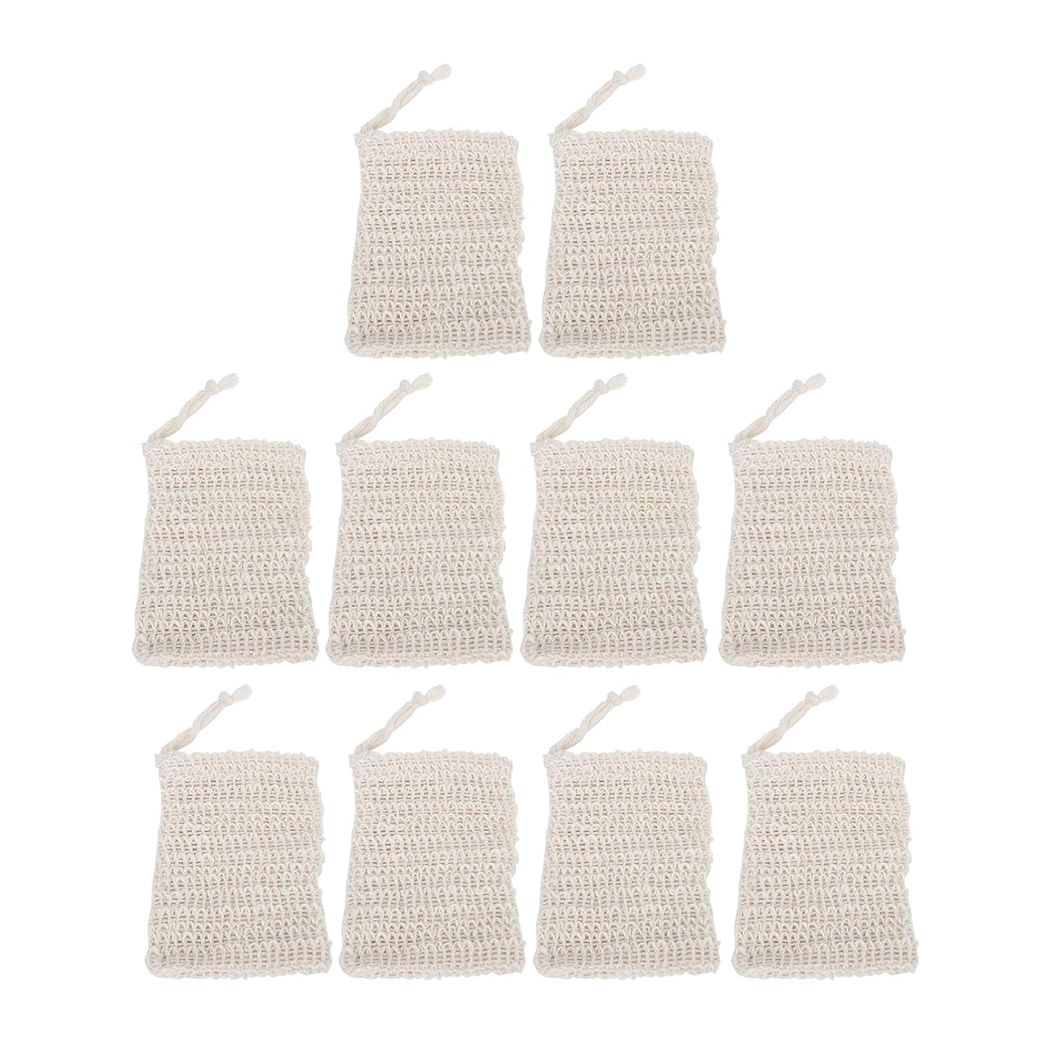 Vaguelly 10pcs Soap Pouch Soap Storage Bags for Foaming Exfoliating and Massage for Travel and Shower Use
