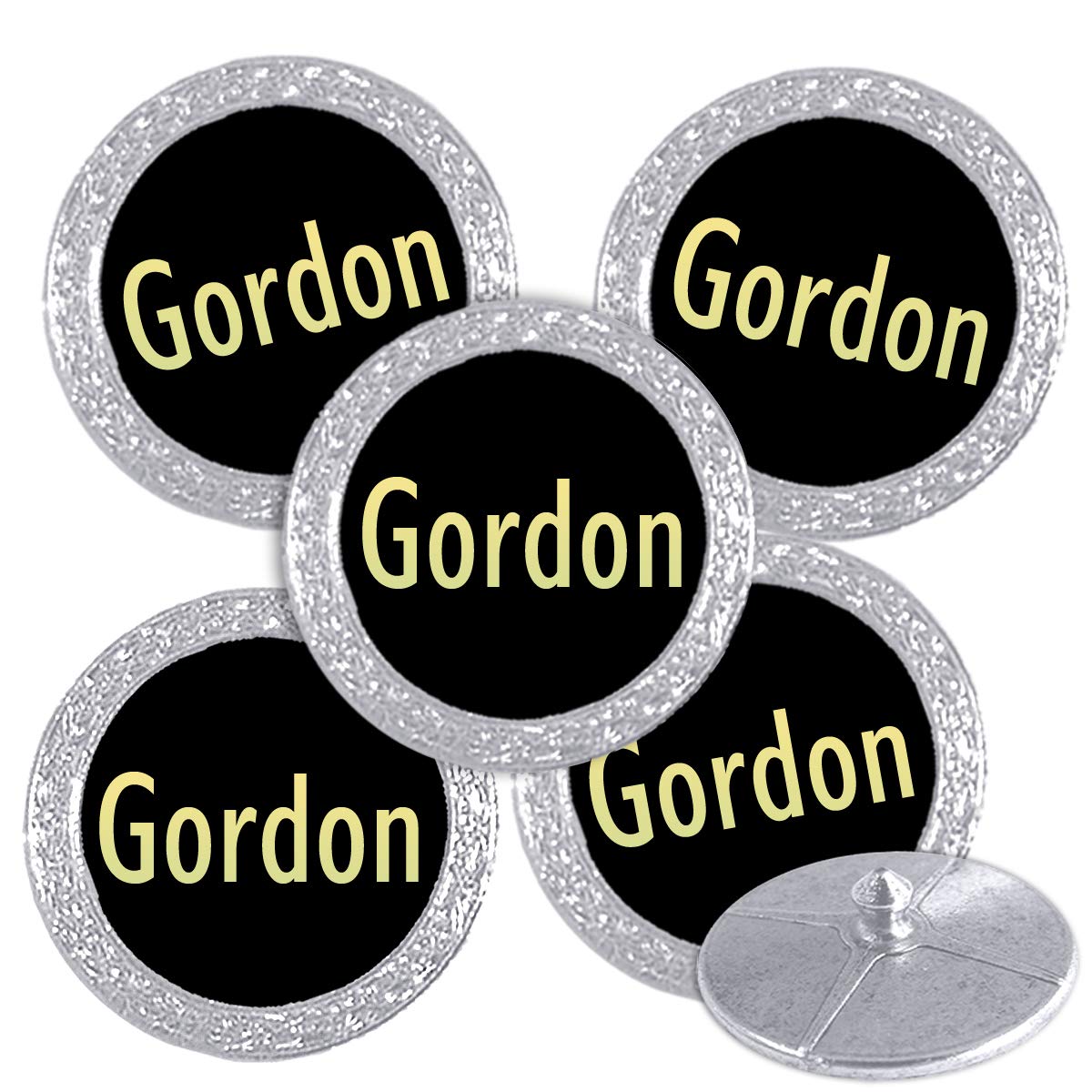 Best Impressions Silver Coloured Golf Ball Markers with Names (Gordon) โ image 1