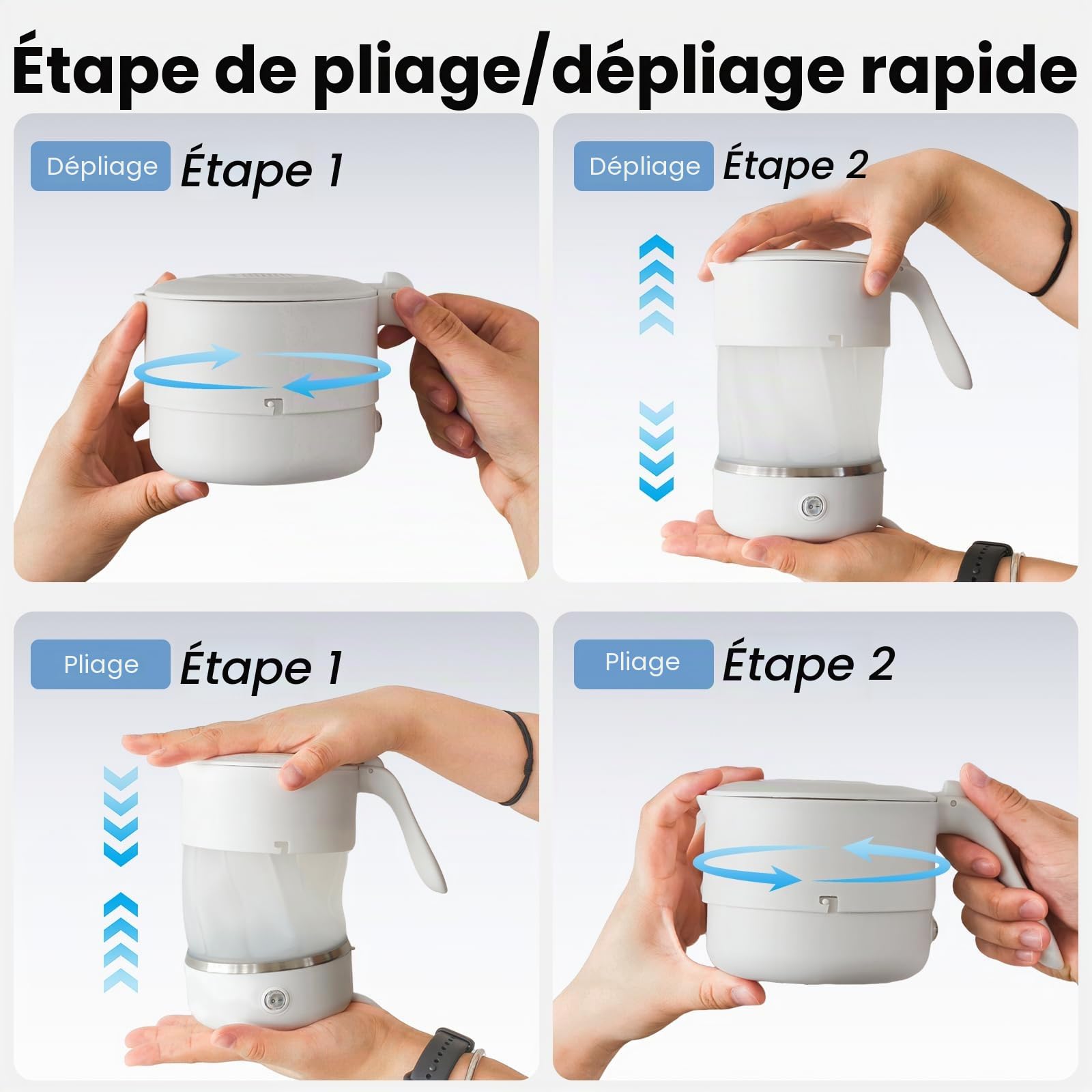 Bouilloire De Voyage 0,5 L, Petite Bouilloire éLectrique Pliable
