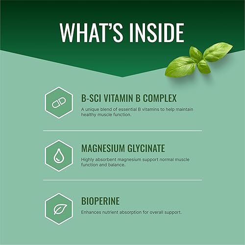 Miniatura 2 de Approved Science Cramprin - Magnesio de alta absorción, complejo de vitamina B, BioPerine - Suministro para 3 meses - 180 cápsulas - Vegano