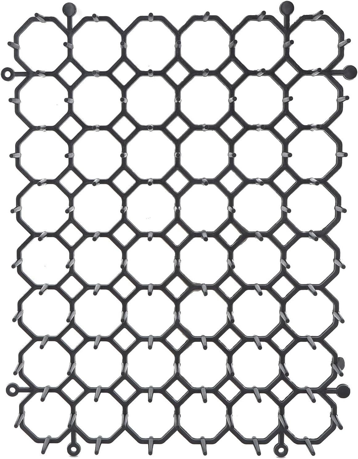 12Pcs Cat Deterrent Mat, Anti Cat Dog Network with Plastic Spikes, Indoor Outdoor Training Mat for Keeping Away Cats Dogs, Protecting Plants Furniture and Cars