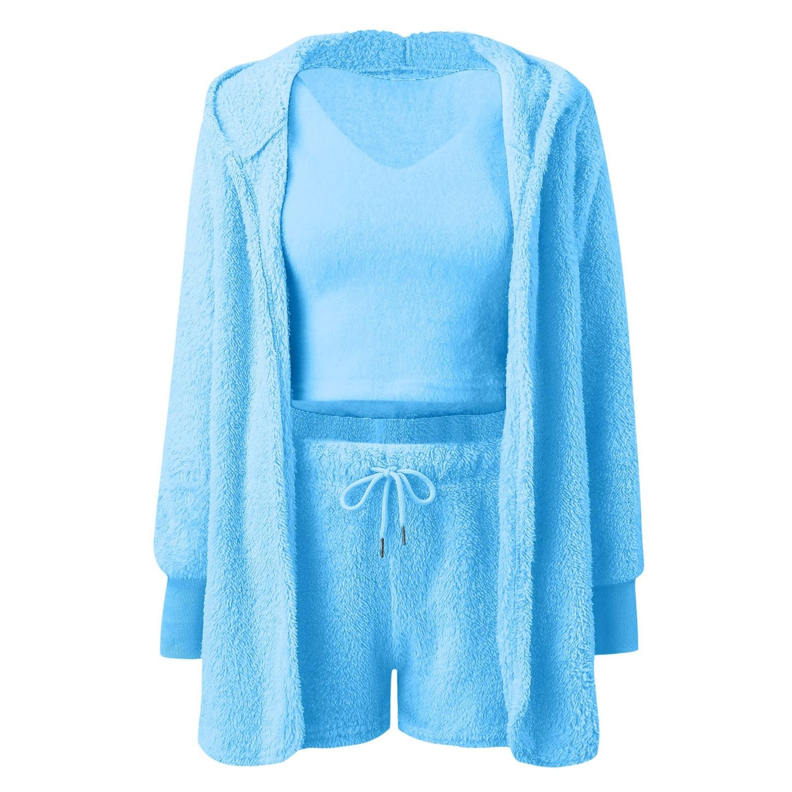 2026-3 Pièces Ensemble Femme Chic Et Elegant, Ensemble Short Femme