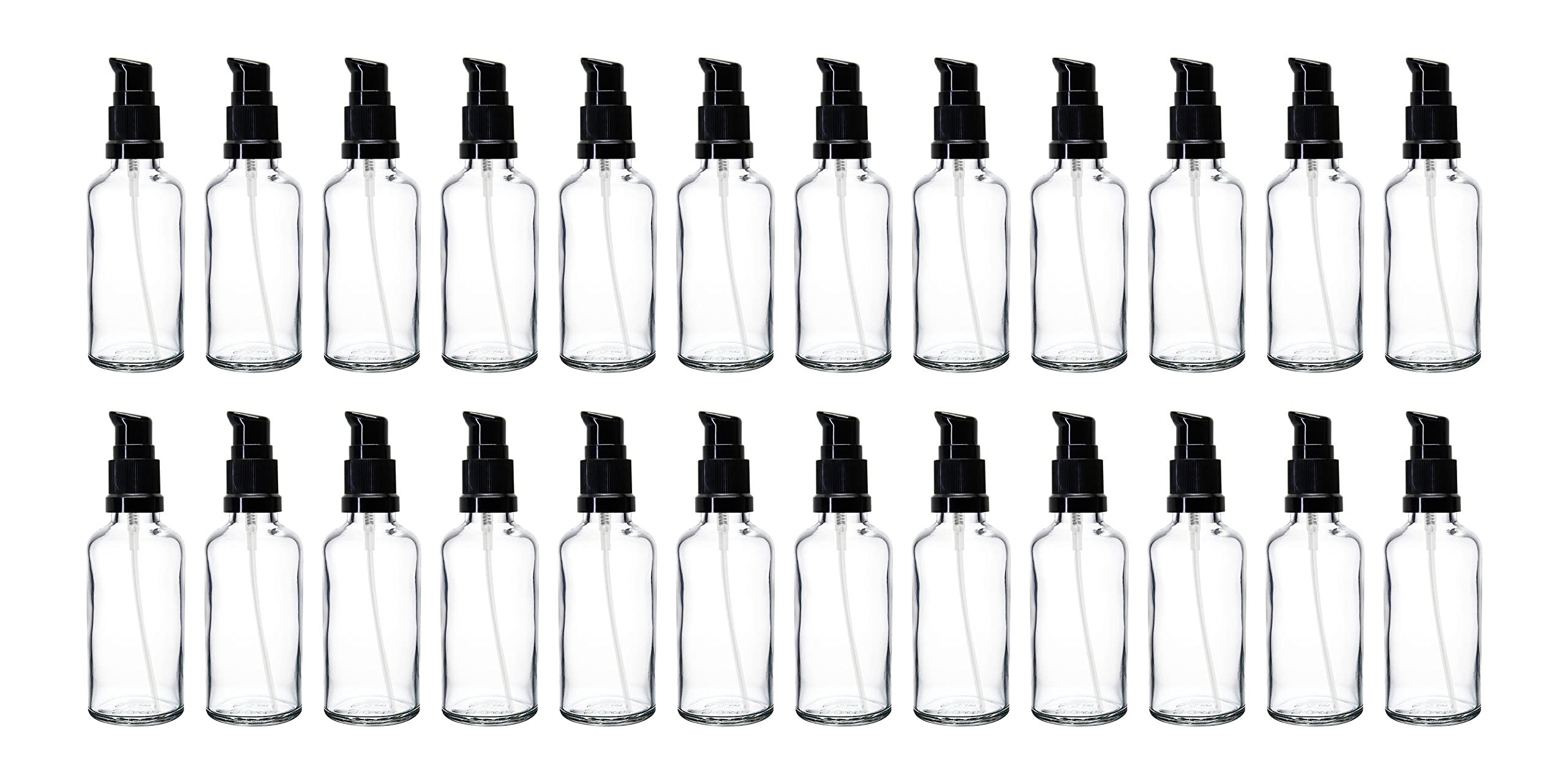 nsb herbals 50 ml Clear/Transparent Round Empty Glass Bottle With Lotion Pump And Black Cap For Essential Oils, Diy Skin Care, Cosmetics, Bottle (Pack Of 3)-image-34