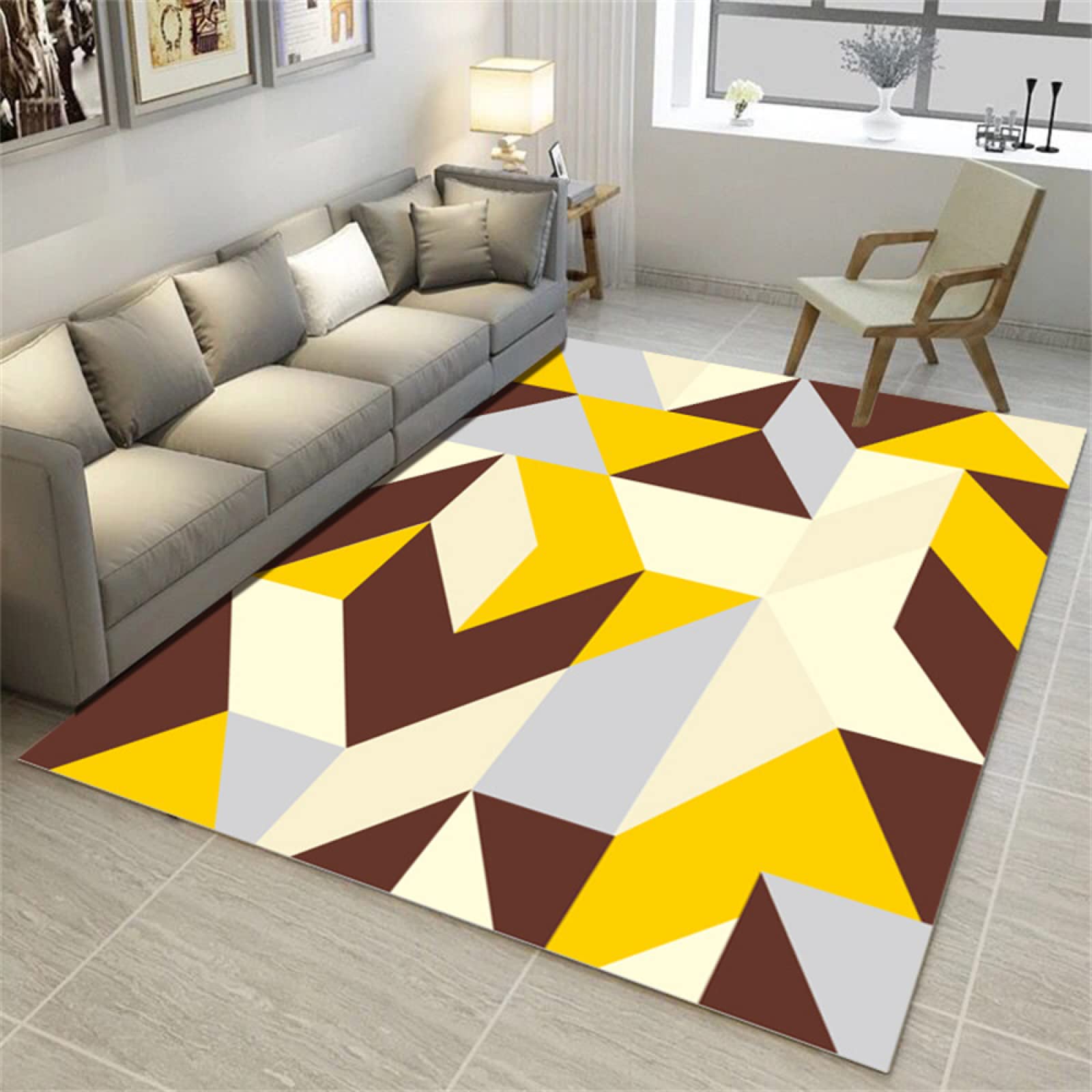 Alfombras modernas 170x240cm lavables de diseño abstracto para sala de estar