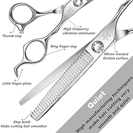 Fengliren High-end Professional Hair Thinning Scissors Hair Cutting Teeth Shears Barber Hairdressing Texturizing Scissors Extremely Very Sharp 6.5 Inch Stainless Steel Alloy For Men Women Salon & Home