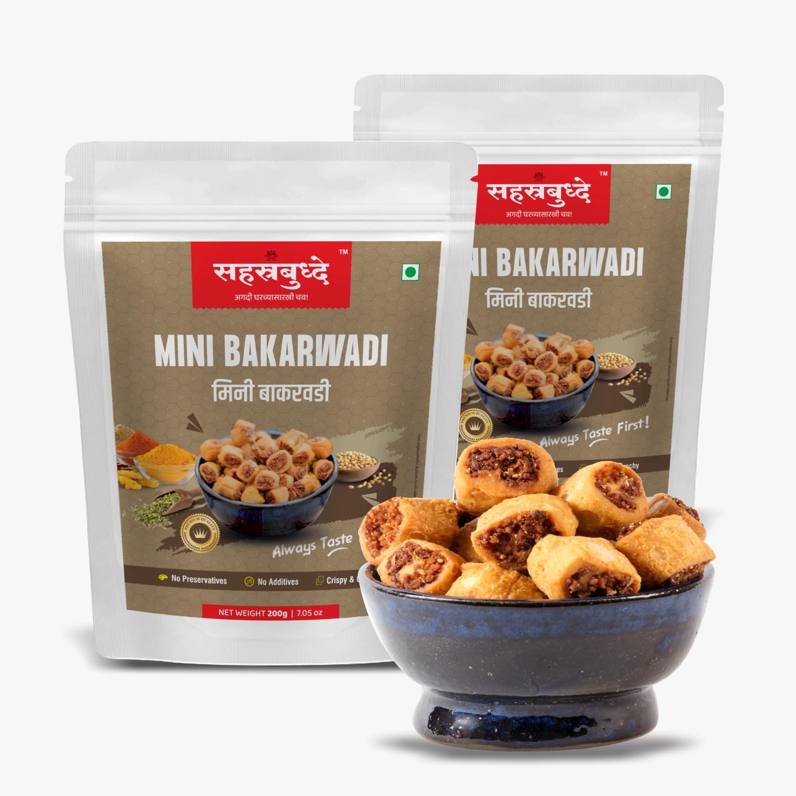 Sahasrabuddhe Mini Bakarwadi | Classic puneri mini bakarwadi | Indian Namkeen snacks | 400 g (Pack of 2) (B0CQW8HVCJ) Amazon Price History, Amazon Price Tracker