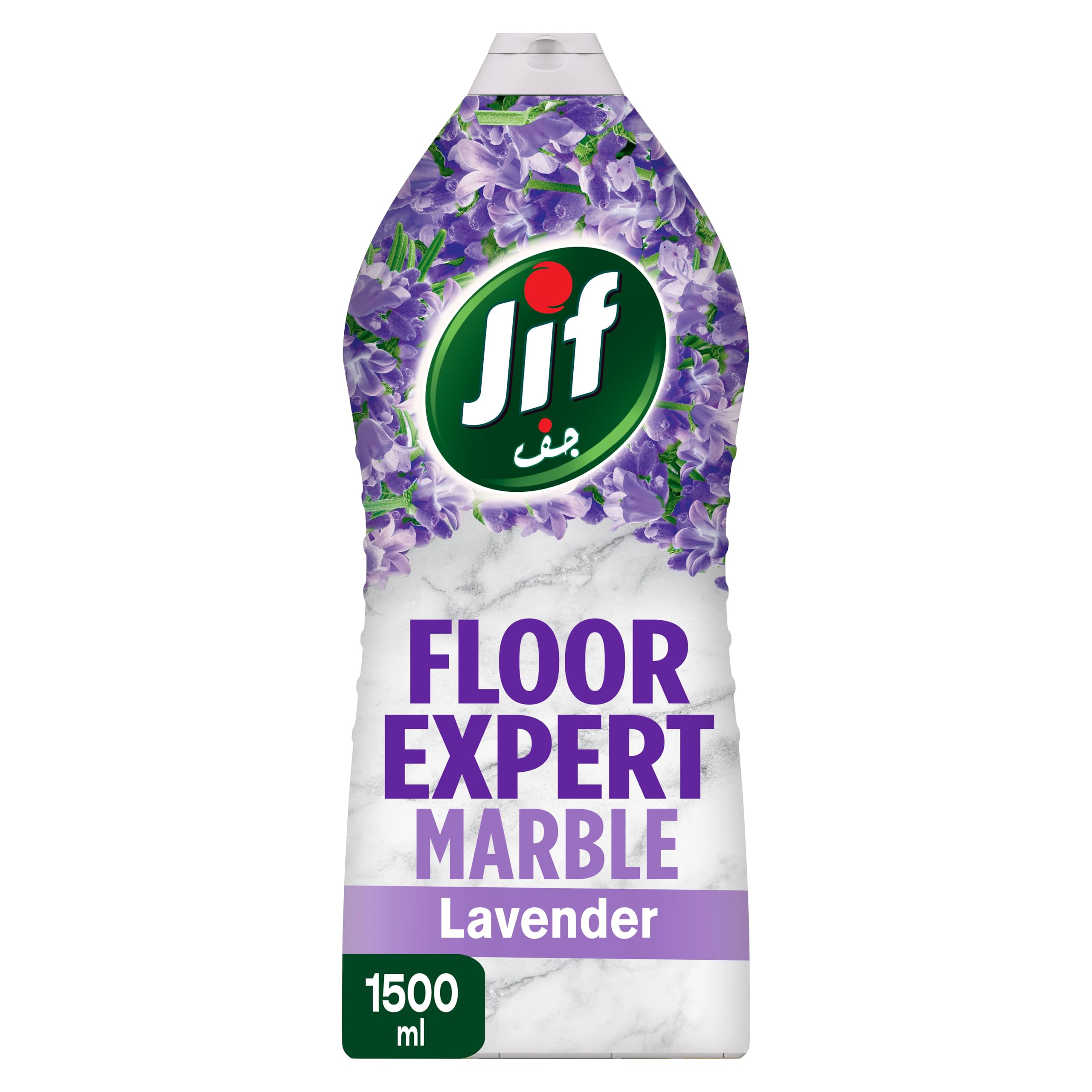 JIF Floor Expert Liquid Cleaner, Marble, Lavender, Kills 99.9% Germs, Perfect Shine, 1.5L