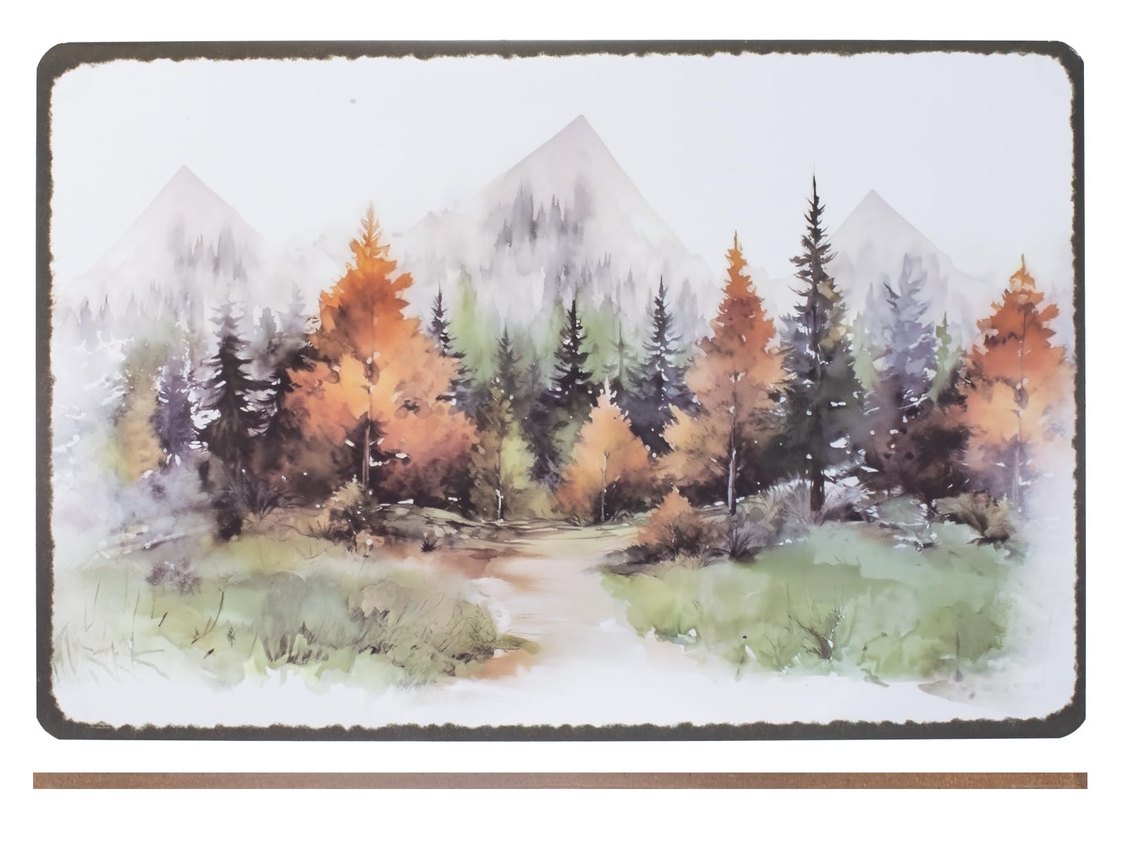 H&H Set of 2 Cork Placemats Forest Decoration 43 x 28 cm – Natural, Durable and Non-Slip, Ideal for Table, Kitchen and Daily Use