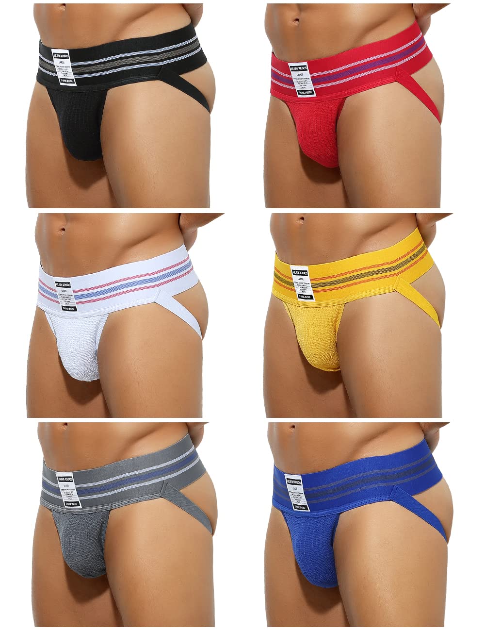 Athletic Supporter for Men Jock Straps Gym Underwear Sexy Jockstrap 6 Pack