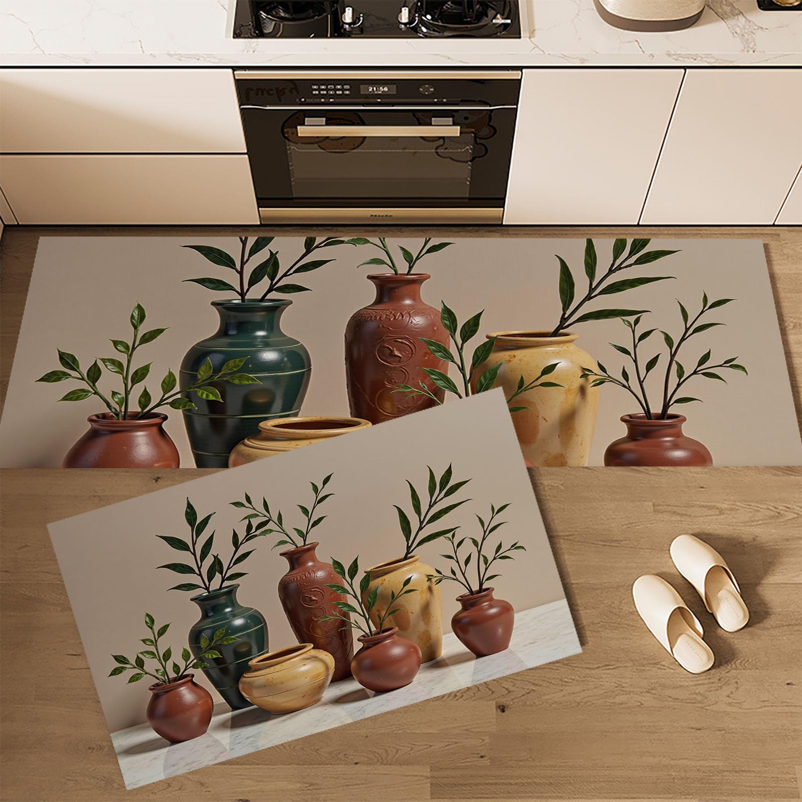 Alfombra antideslizante para cocina y baño que absorbe agua y evita resbalones en el suelo