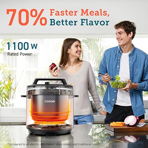 Miniatura 3 de COSORI Olla a presión eléctrica de 6 cuartos de galón, olla multicocción instantánea 9 en 1 y freidora de aire TurboBlaze de 6.0 cuartos de galón