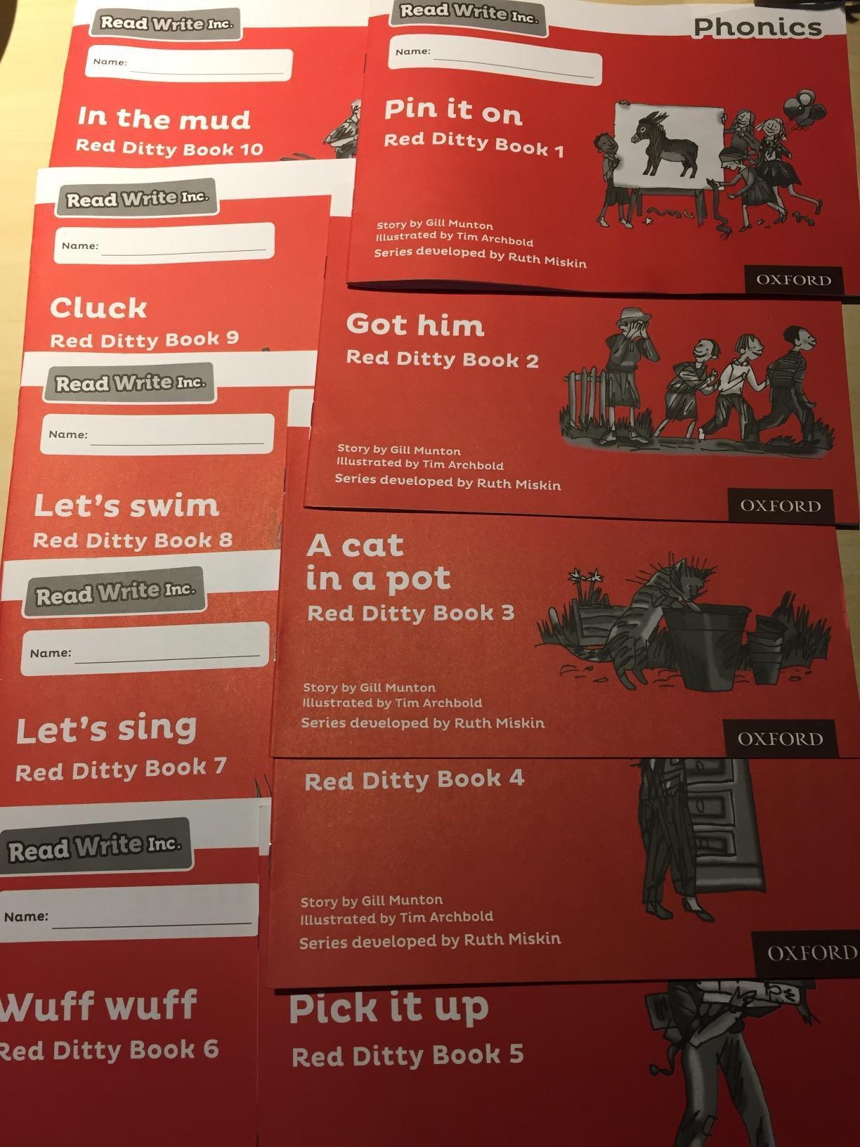 Read Write Inc. Phonics: Black and White Red Ditty Books Mixed Pack of ...