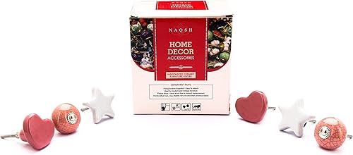 Miniatura 7 de NAQSH Pomos de cerámica para gabinete, multiusos, cajones de cocina, cajones, tiradores bohemios, hechos a mano, redondos, multicolor, pomos para