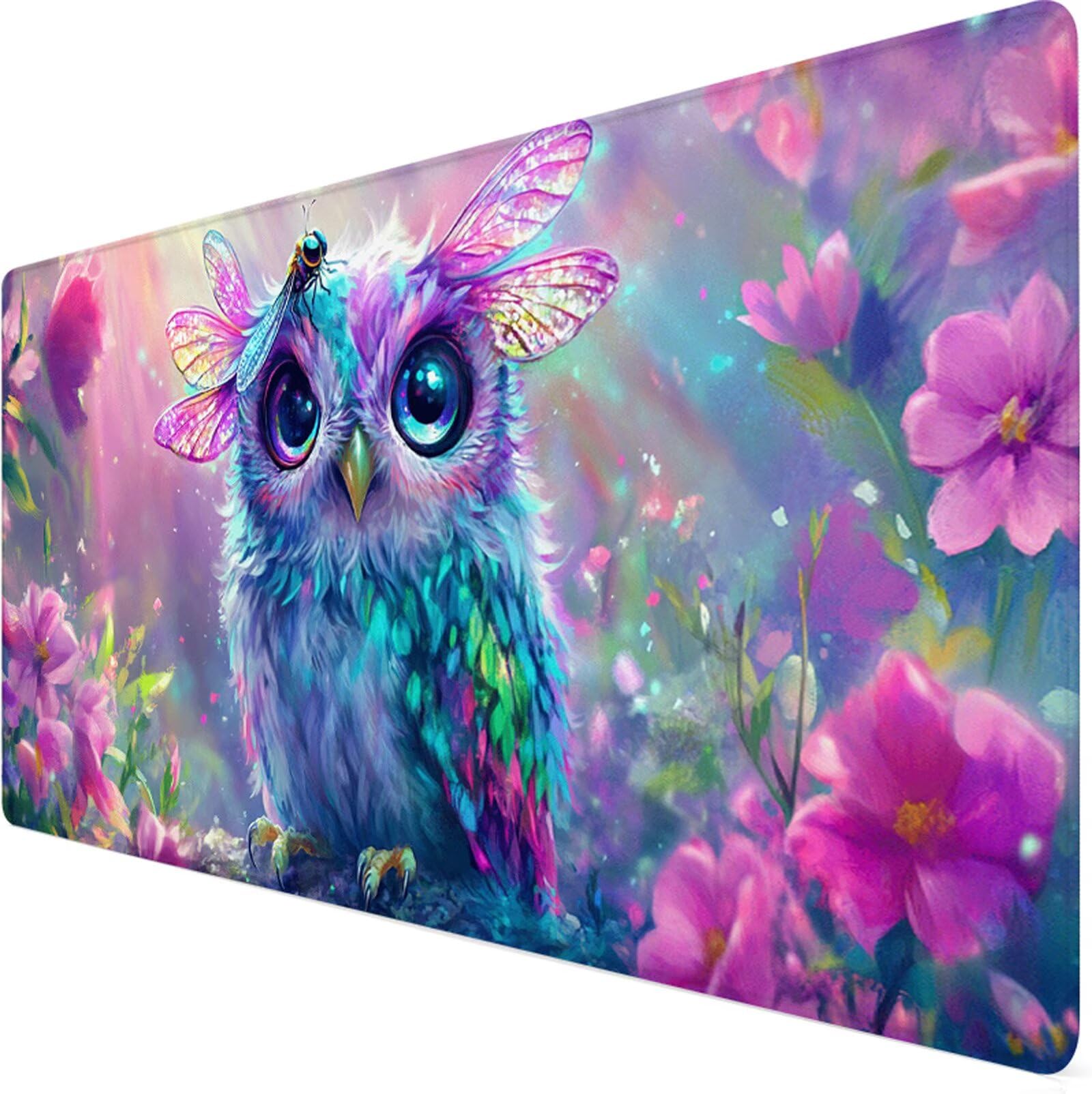 Podkładka pod mysz XXL 1200x600x3mm podkładka pod mysz ze zwierzętami różowa poprawia precyzję i szybkość, wodoodporna antypoślizgowa, szyte krawędzie, akcesoria do gier, komputer, prezent dla