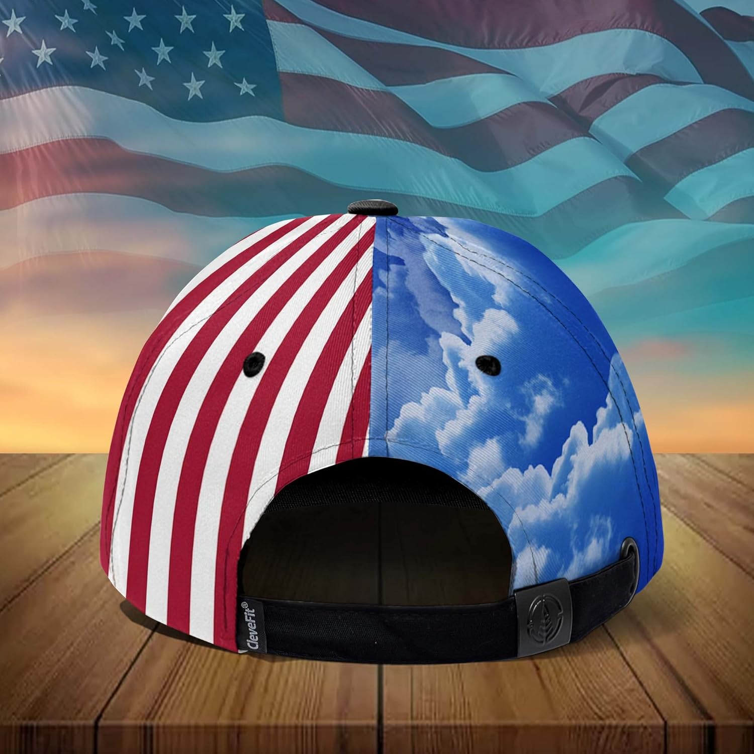 CleveFit 3D Printed, One Nation Under God Baseball Cap, American Eagle Hat for USA Patriots, Unique Design Hat