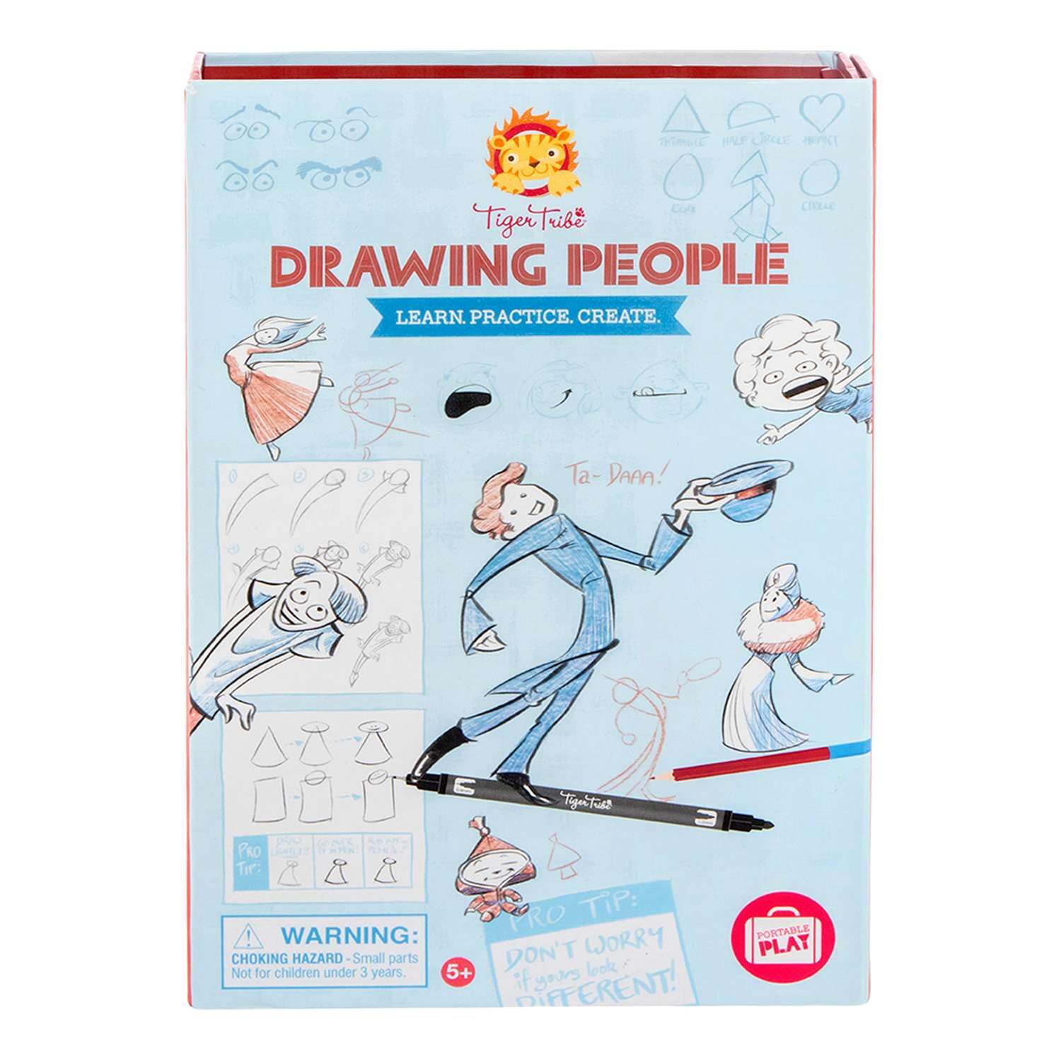 Tiger Tribe People Drawing Set & Colouring Set