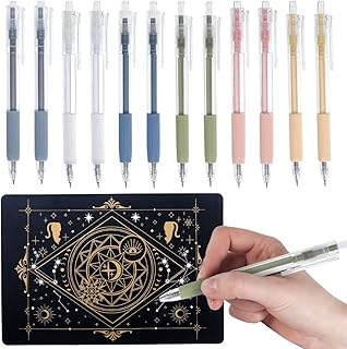 12 Pcs Craft Cutting Tools, Paper Cutter Pen Knife with Cutting Mat, Precision Paper Cutting Carving Tools, Retractable Hobby Knife Pen, Utility Knife Pen for DIY Drawing Scrapbooking