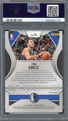 Miniatura 2 de Luka Doncic 2019 Panini Prizm Green Prizm Basketball Card #75 Graded PSA 10