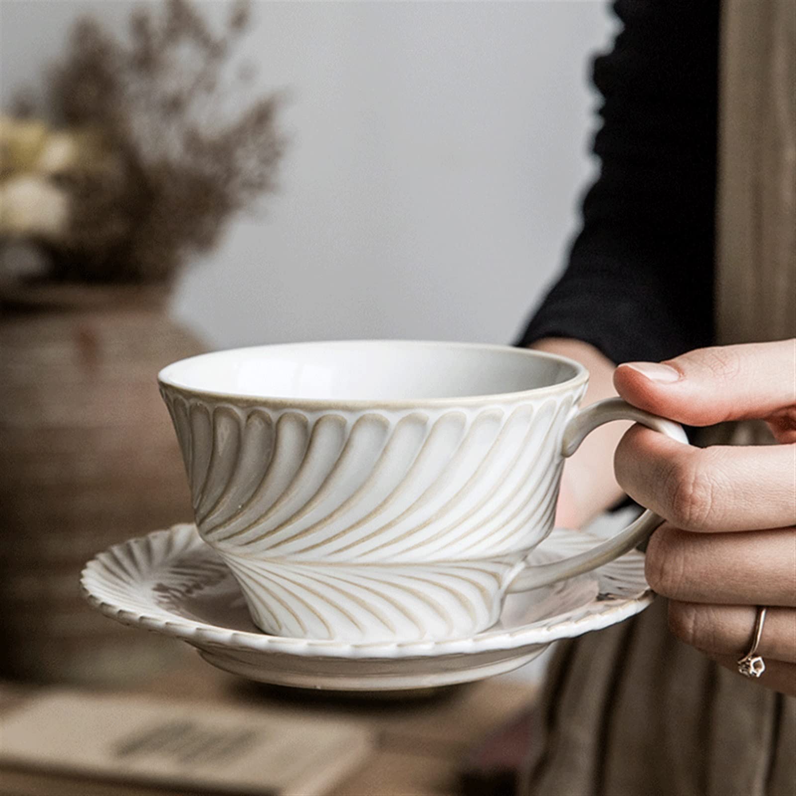Filiżanka do kawy 300 ml wykwintny zestaw filiżanek do kawy popołudniowa herbata ceramiczny kubek domowy kubek ceramiczny kubek