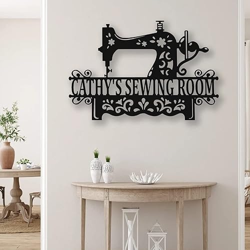 Miniatura 7 de Letrero de metal personalizado para máquina de coser, letrero de sala de coser personalizado, letrero de nombre, letrero de costura, letrero de