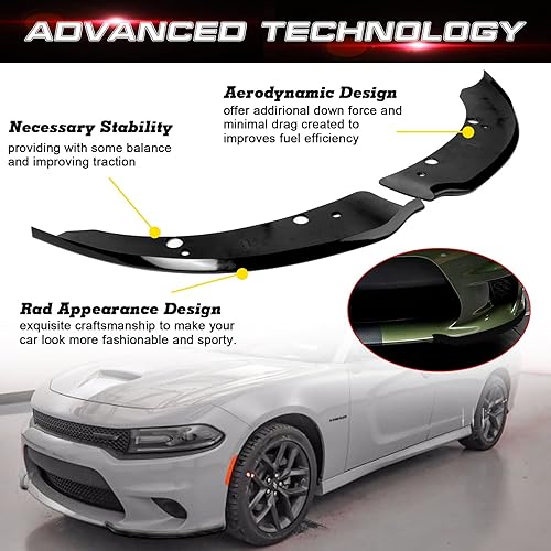 Miniatura 4 de Xotic Tech - Protector de alerón para parachoques delantero con kit de liberación rápida compatible con Dodge Charger Scat PackSRT 2015-2023, GTRT