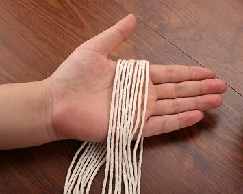Macrame Cord 2mm x 200m Natural Cotton Rope - Soft Colored Yarn for Plant Hanger, Wall Hanger, Dreamcatcher (Beige)