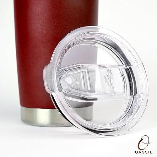 Miniatura 7 de OASSIE Tapa de repuesto para vaso de 20 onzas, tapas elásticas de silicona para vaso de vidrio con tapa y popote, taza de café aislada, tazas con