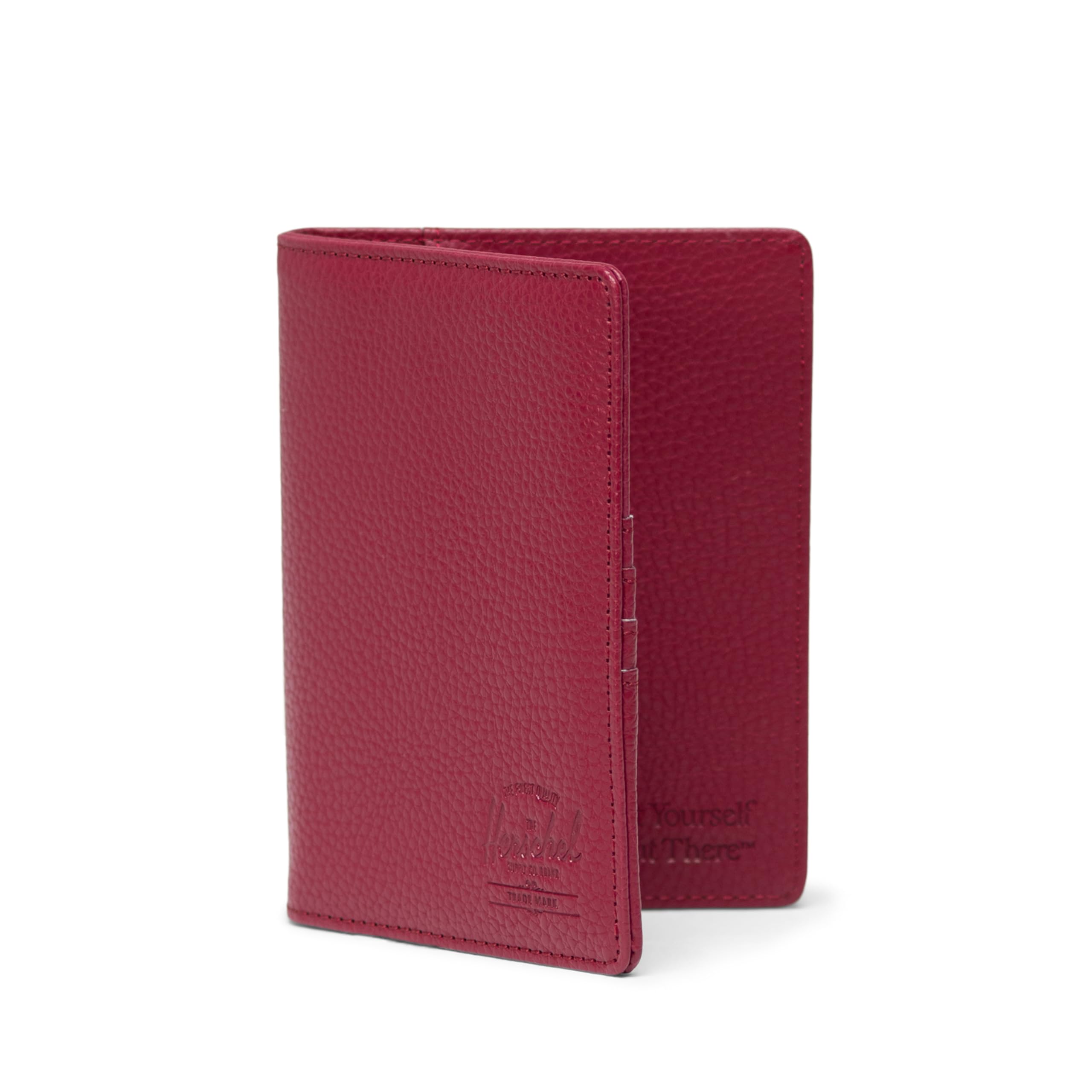 Raynor Passport Holder Vegan Leather, Cherry Red