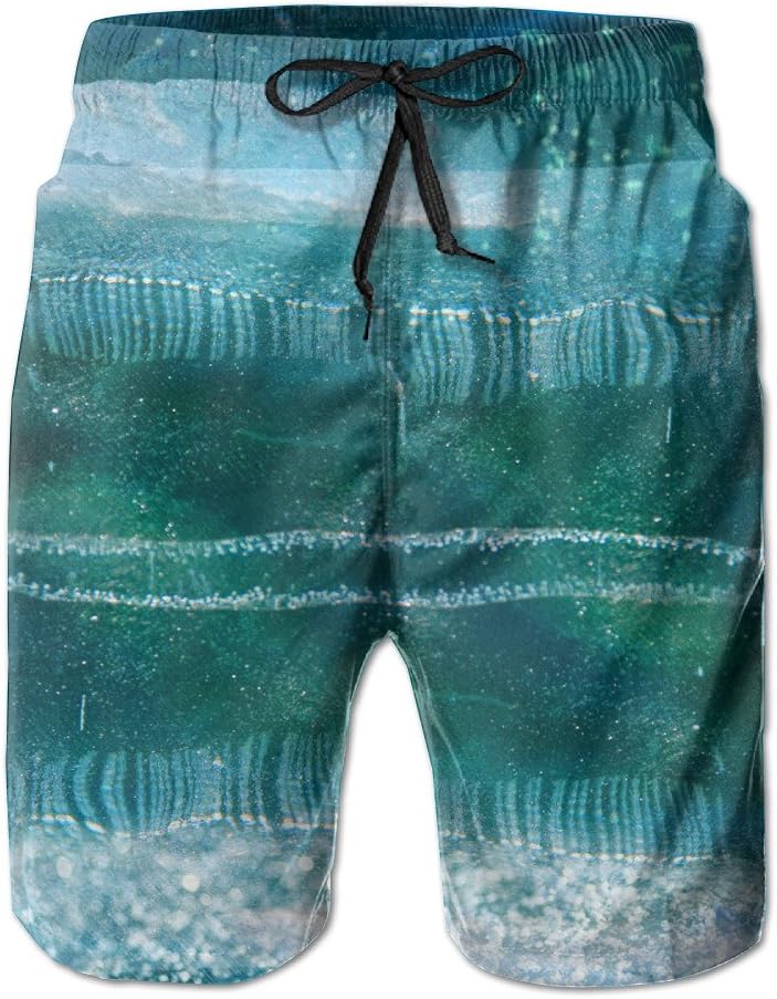 Man Best Graphic Glacier Ocean Texture Quick-drying Board Shorts