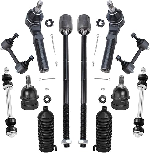 Detroit Axle - Kit de suspensión delantera de 12 piezas para Ford Mustang 1994-2004, barras de acoplamiento, botas de rótulas inferiores, barras