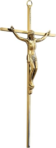 Miniatura 2 de Cruz de pared de 10 pulgadas, gran regalo para bautismo, primera comunión, confirmación, bodas, decoración cristiana simple para el hogar, fabricada