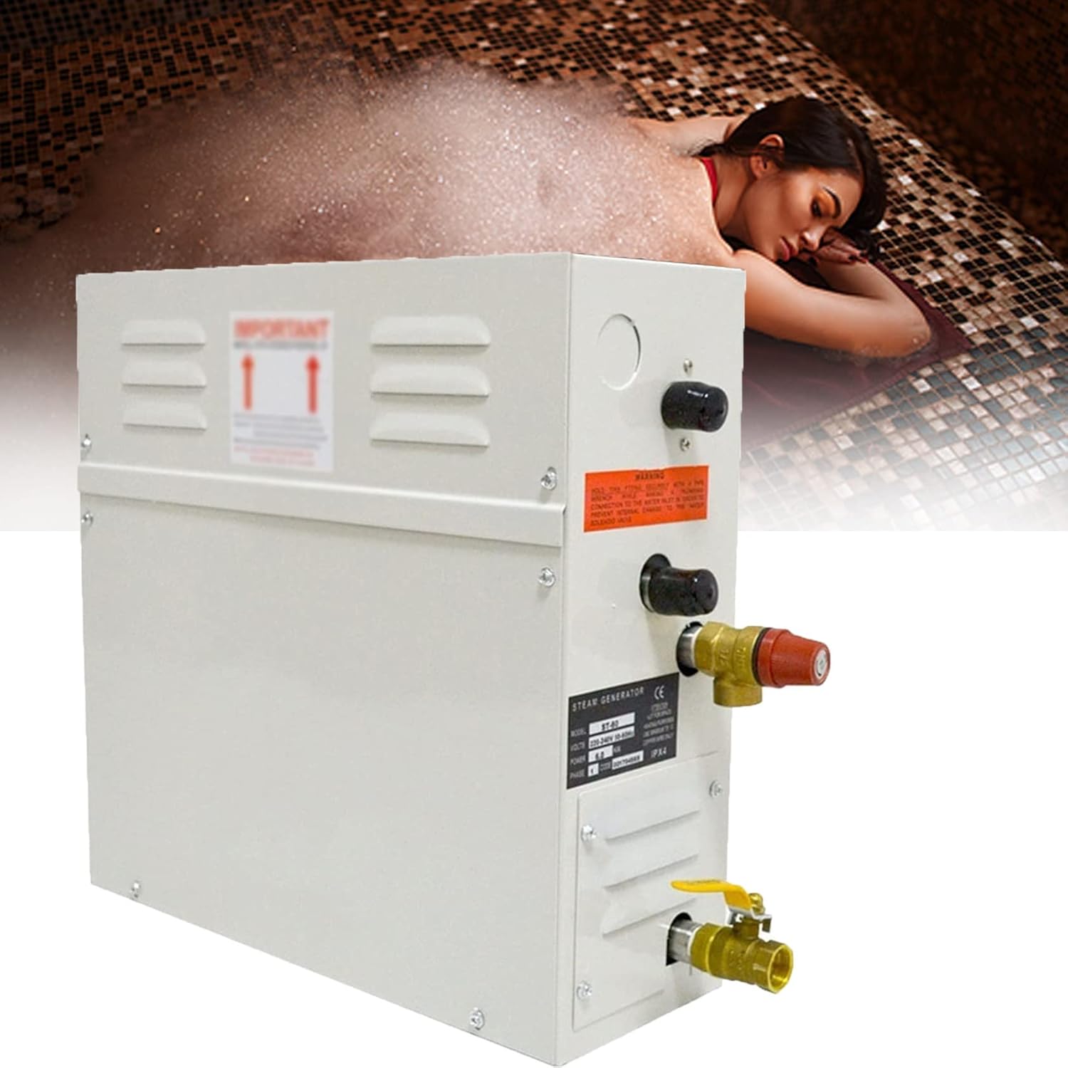 Amazon.co.jp サウナヒーターシャワースパサウナキット、家庭用サウナスパ防水制御バススパ用蒸気発生器シャワーサウナスチームバス