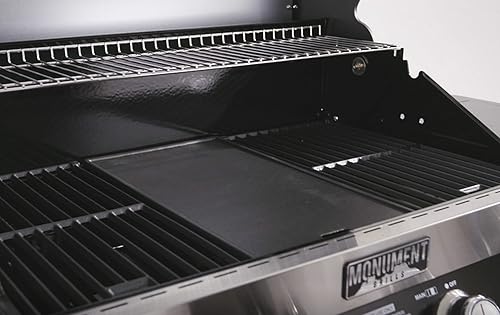 Miniatura 3 de Monument Grills 9.45" x 17.7" 96333 Placa de cocción reversible de hierro fundido para Monument Denali 405, Denali 425, 35633, 24633, 24367,