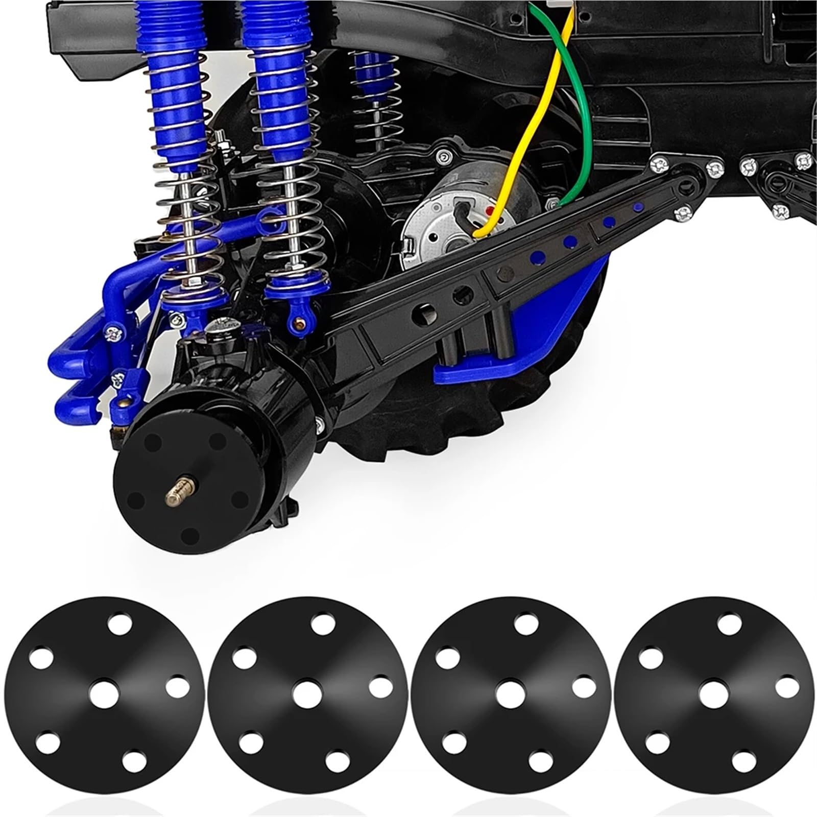 Per Tamiya Per Clod Buster 4X4X4 1/10 Monster Truck 4 Pezzi In Lega Di Alluminio 12mm Adattatori Per Mozzo Esagonale Ruota Parti Aggiornamento Ricambi Modellini RC