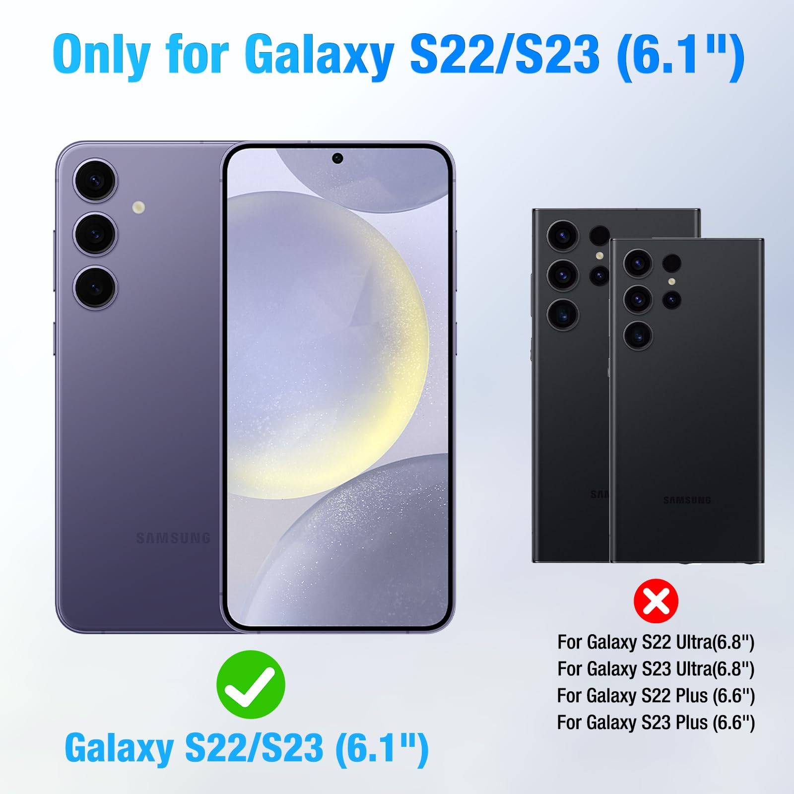 Funda de batería para Samsung Galaxy S22/S23 (15000 mAh), cargador rápido GaN, funda de carga portátil extendida para Galaxy S23, cargador inalámbrico Qi de respaldo con cable USB-C de 20 W