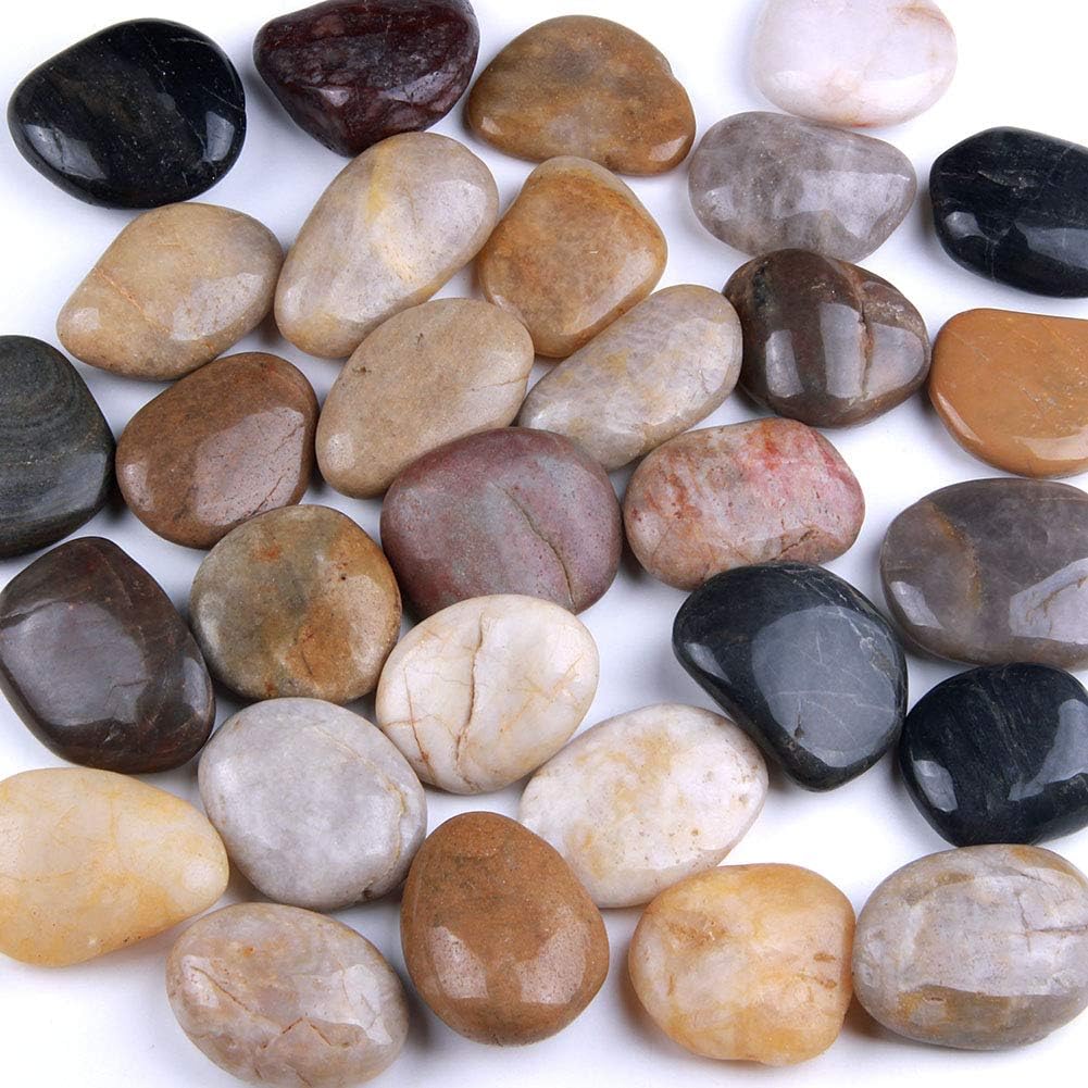 4 Pounds 1-2 inch Natural Rocks for Painting Kindness rocks Crafting Party Pack Bundle River Stones for Painting Crafts – Natural Smooth Surface Arts & Crafting Rock Painting Supplies for Kid Painters