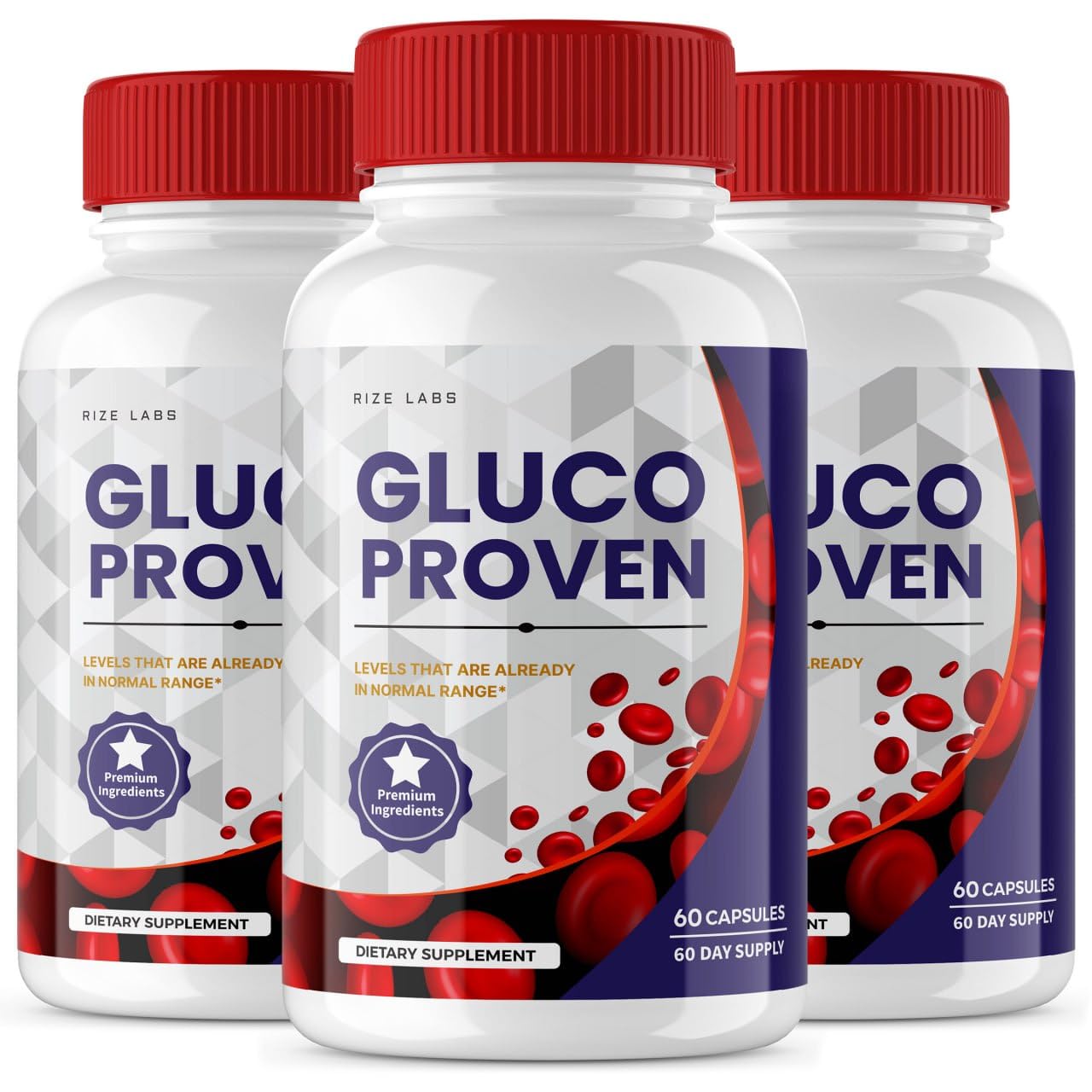 Gluco Proven Capsules - Advanced Formula Supplement Pills, Maximum Strength Support, All Natural Plus Organic Non GMO (180 Capsules)
