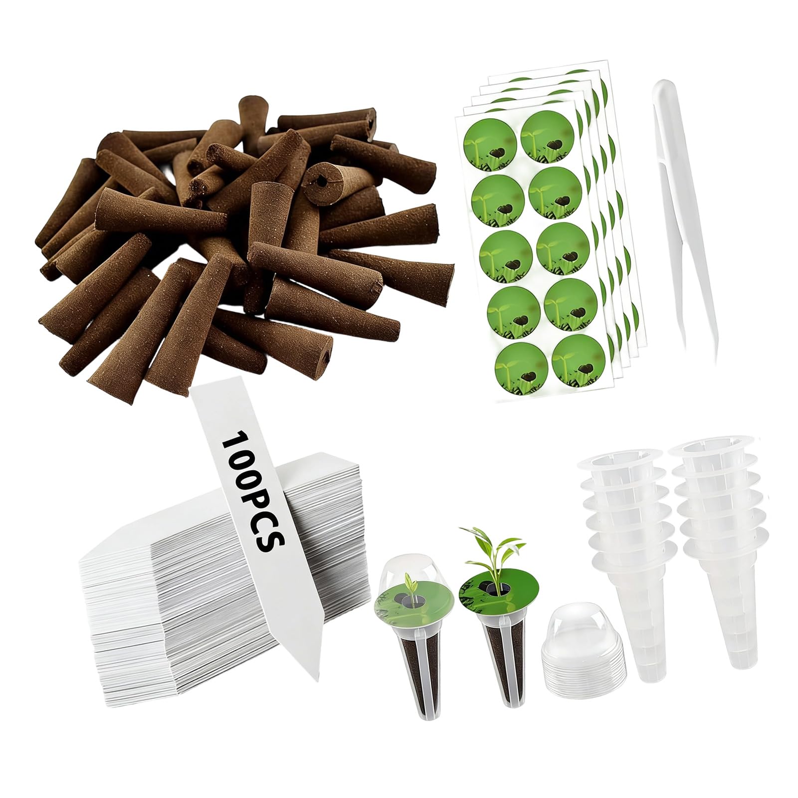 Shurhome Reusables Hydroponic Meshes Cover & Planting Basket Meshes Pots for Plant Seedling Garden Supply Soilless Culture Seedling Grow Cup Garden Accessory