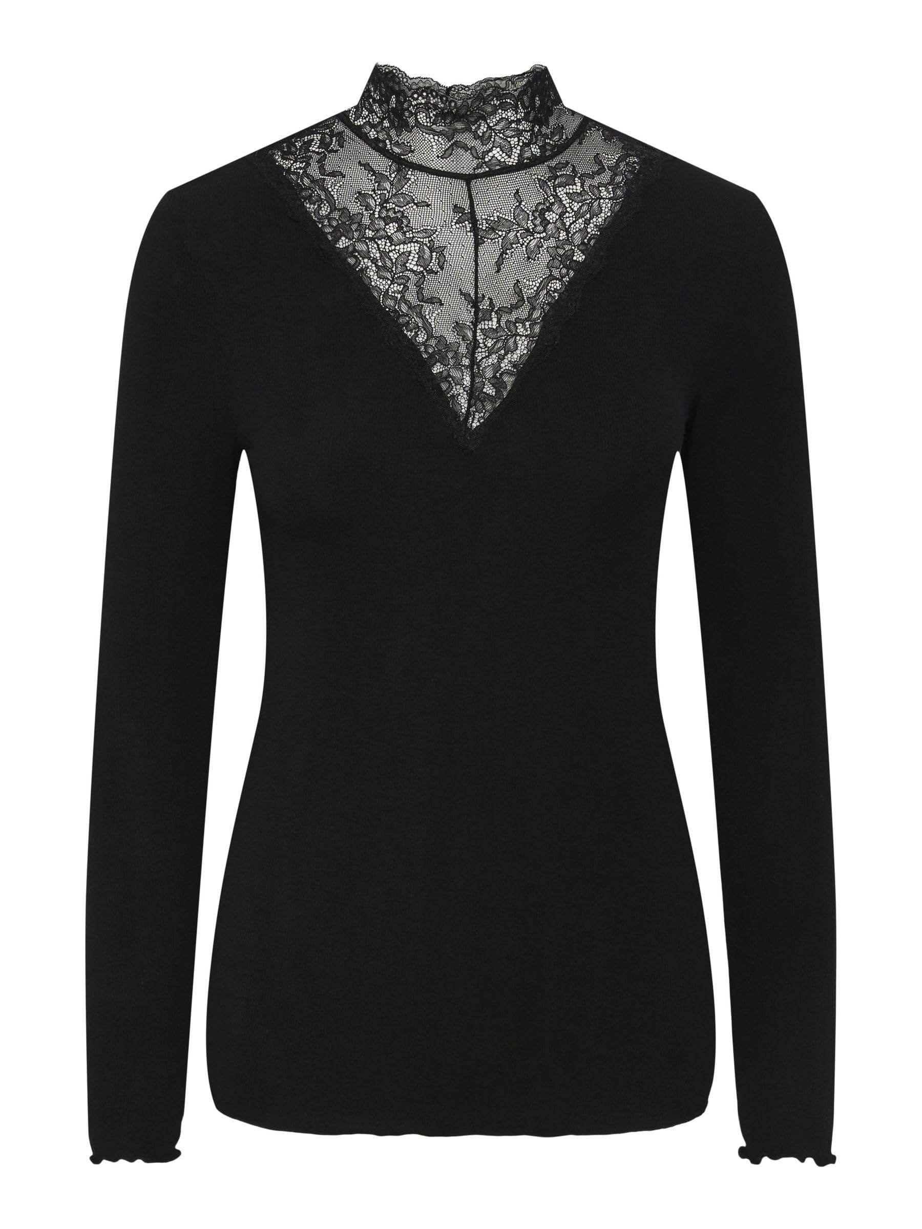 Pieces Damen Pcsiri Ls T-Neck Top Noos Top (1er Pack)