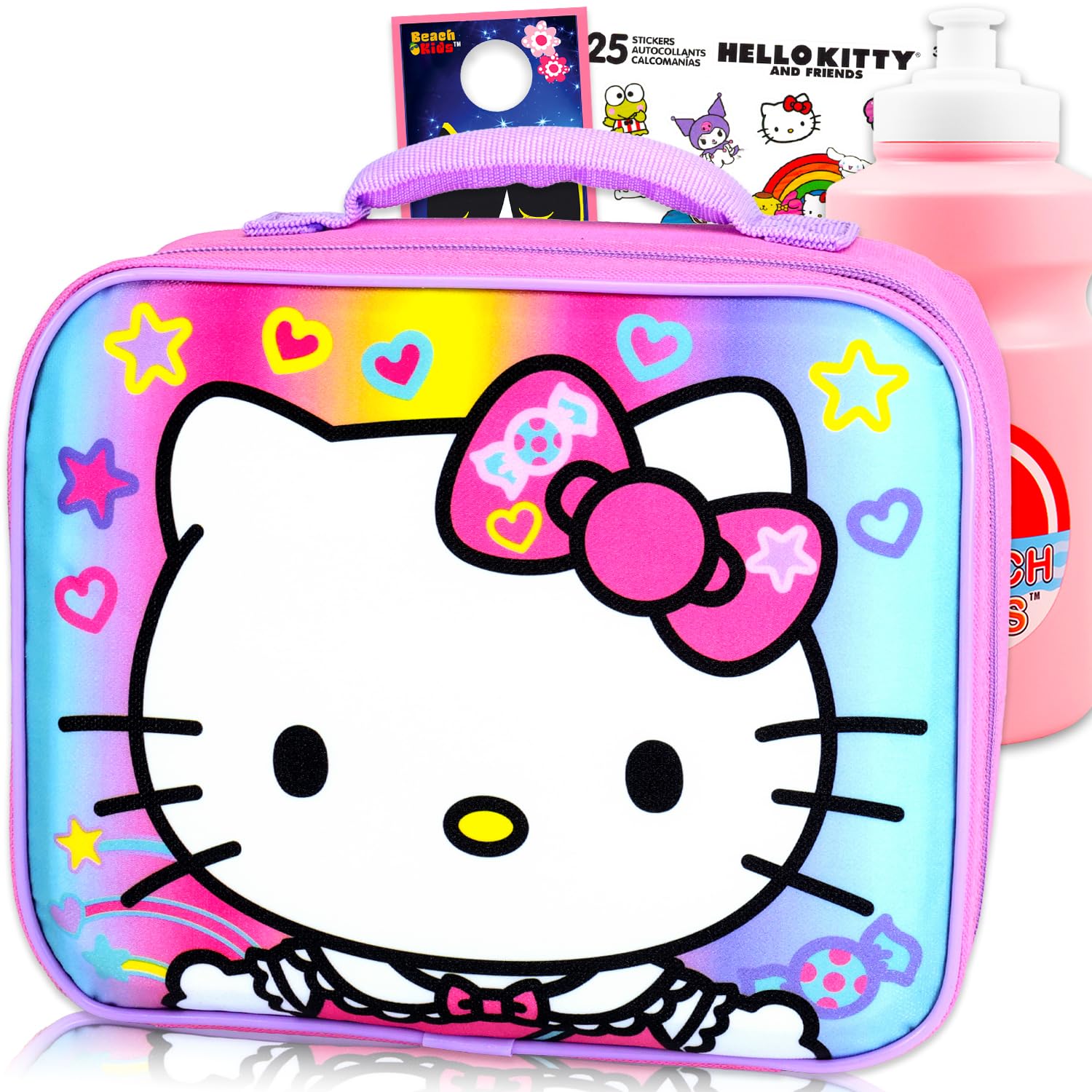 HELLO KITTY　バケツ　バッグ×2　水筒 4個セット Amazon.com: Hello Kitty Lunchbox for Girls Bundle with Insulated