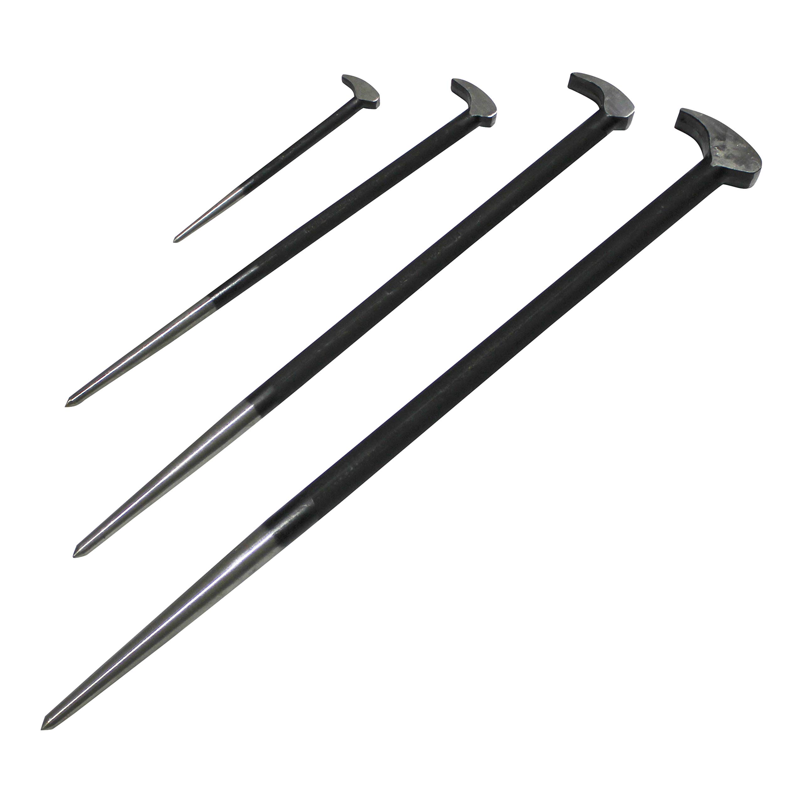 K Tool International Pry Bar Set, Lady Slipper Style; Ultra- Strength Heavy Duty Heat Treated Steel,
