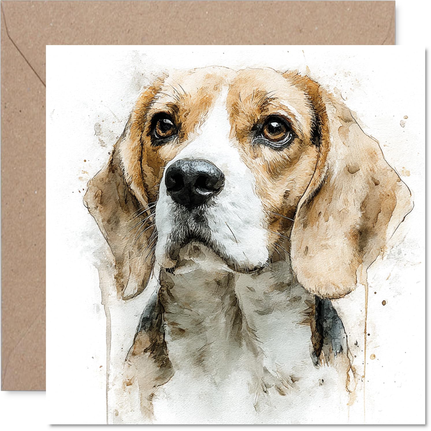 Beagle Birthday Card for Men Women - Dog Breeds - Happy Birthday Card for Nan Neighbour Grandad Husband, 145mm Bday Greeting Cards