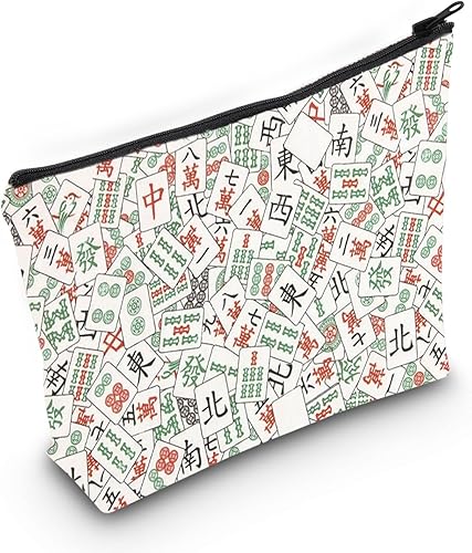 Miniatura 1 de WZMPA Mahjong Lucky Cosmetic Bag Mahjong inspirado regalo Mahjong cremallera bolsa bolsa mahjong mercancía, Mahjong, Ajuste
