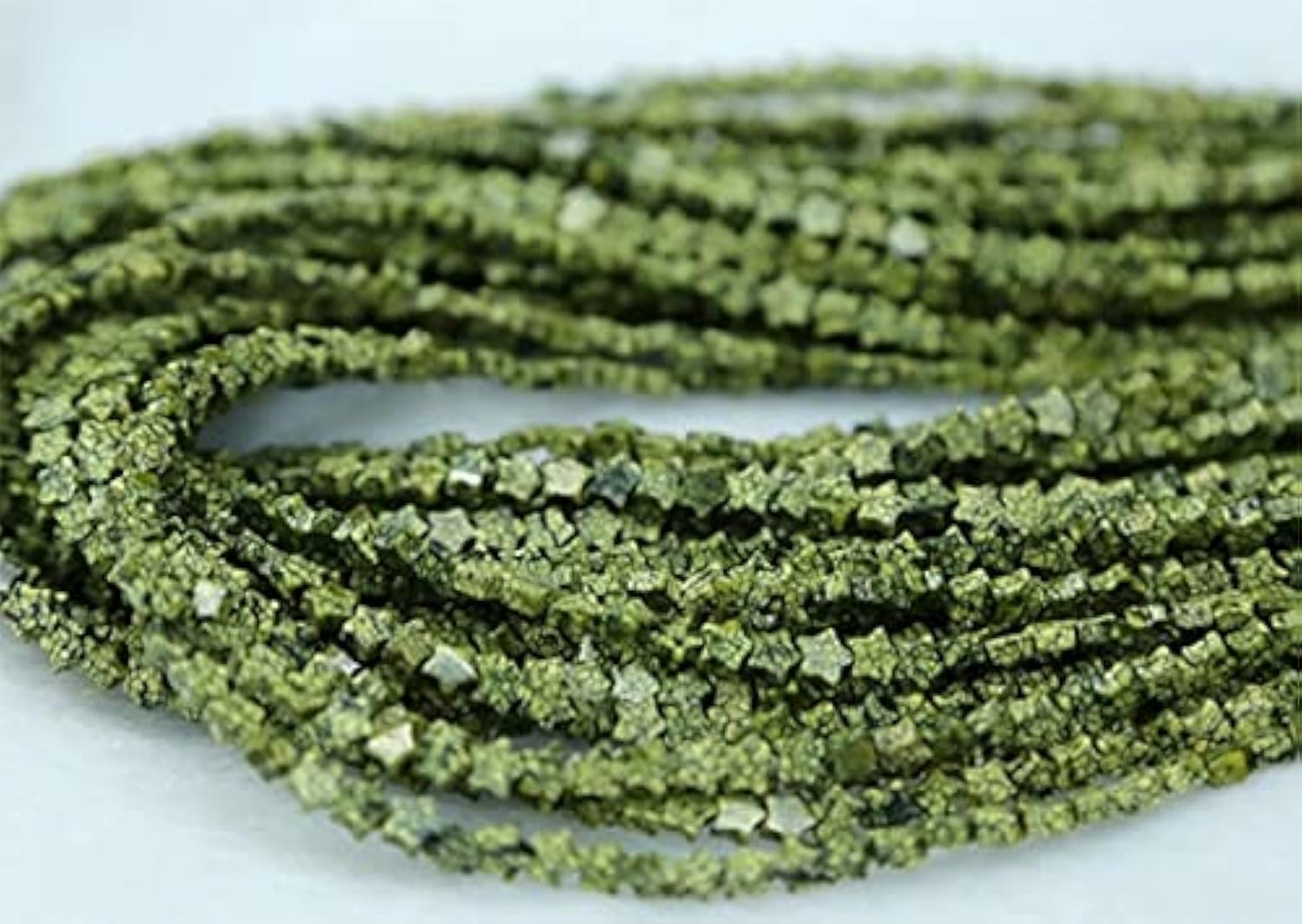 Serpentine verte naturelle perles étoile 6mm pour réparer et personnaliser vos bijoux