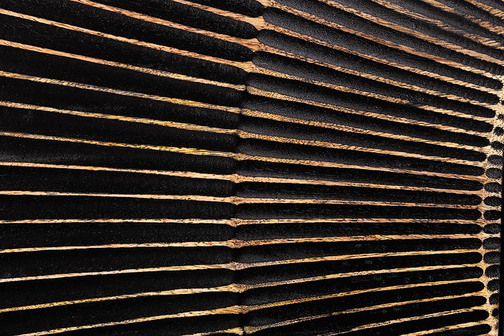 Riess Ambiente Hängendes TV-Lowboard GOLDEN Sunset 160cm schwarz Gold Mangoholz Handmade Wohnzimmerschrank Esszimmerschrank Hängeschrank