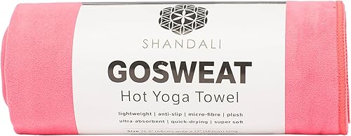 Miniatura 4 de GoSweat - Toalla de yoga antideslizante de Shandali con microfibra de gamuza suave súper absorbente en muchos colores, para pilates de Bikram y